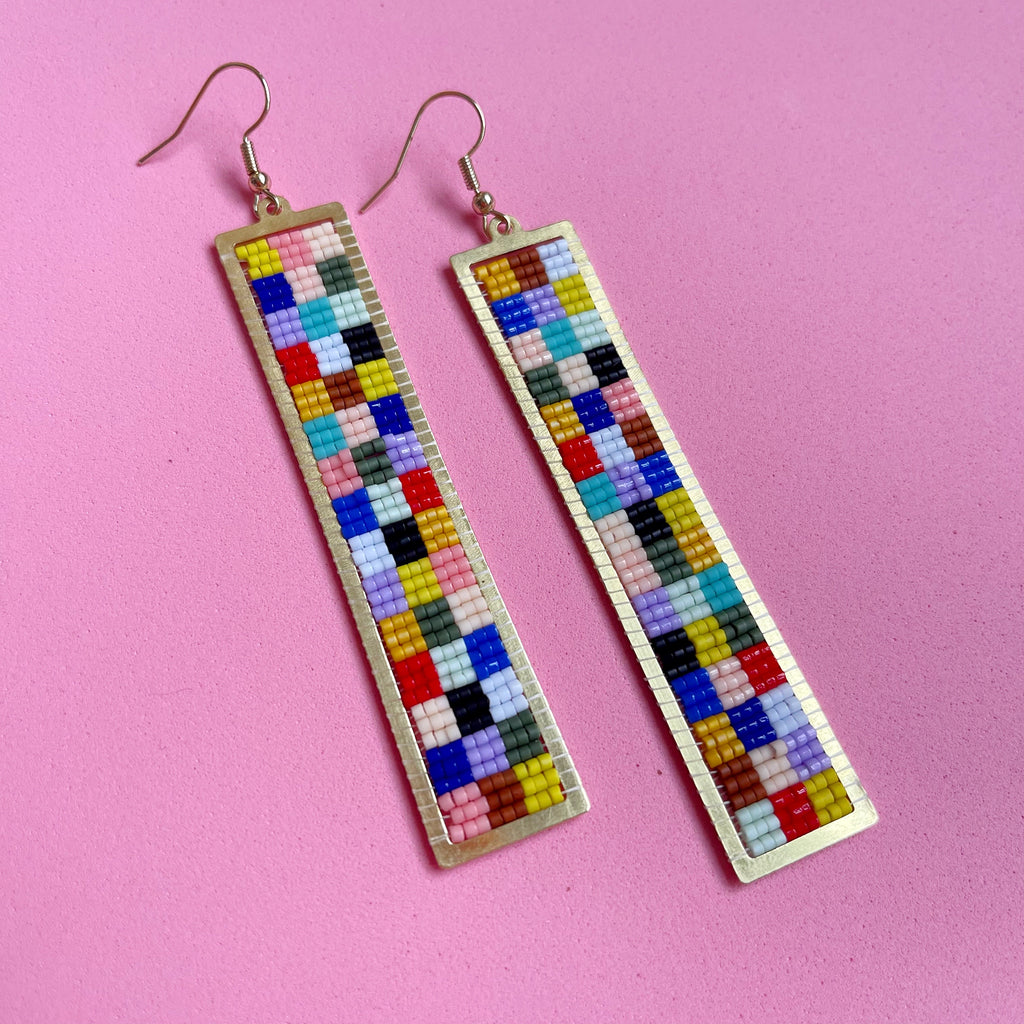 Multicolor Checkered Beads